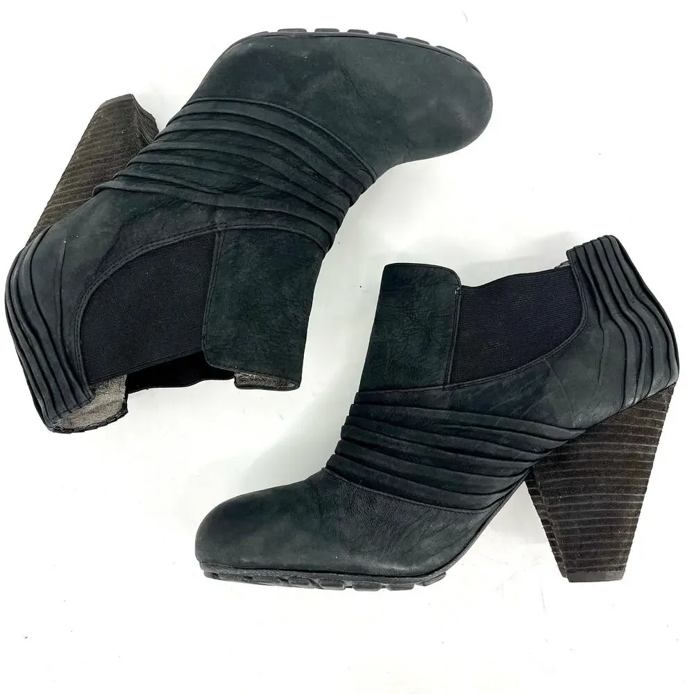 Vince Camuto Bronco Bootie Ankle Leather Black Size‎ 10B